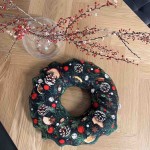 Poduszka mały wianek Bożonarodzeniowy