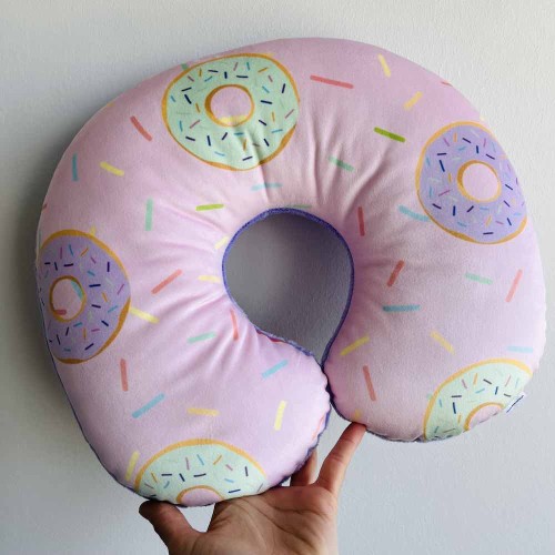 Poduszka podróżny rogal w pączki Donut