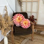 poduszki jesienne w zestawie dalie