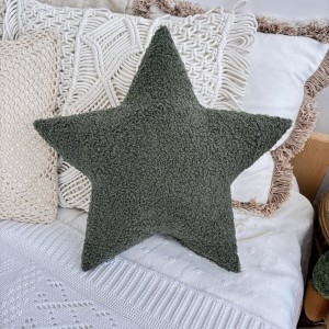 Poduszka Gwiazda boucle zielona