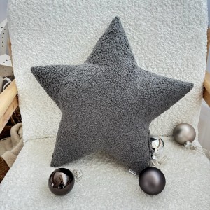 Poduszka Gwiazda boucle szara