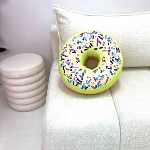 Poduszka pączek Donut żółty