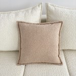 Poduszka dekoracyjna boucle beżowa