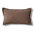 Poduszka dekoracyjna boucle brązowa prostokątna