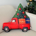 Poduszka Świąteczna Retro Auto z Choinką