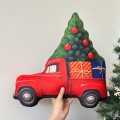 Poduszka Świąteczna Retro Auto z Choinką