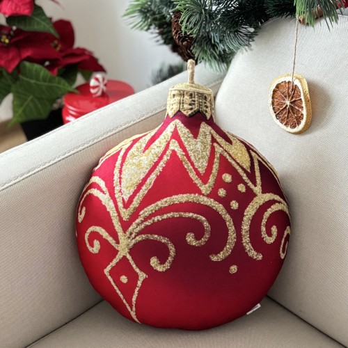 Poduszka Bombka czerwona