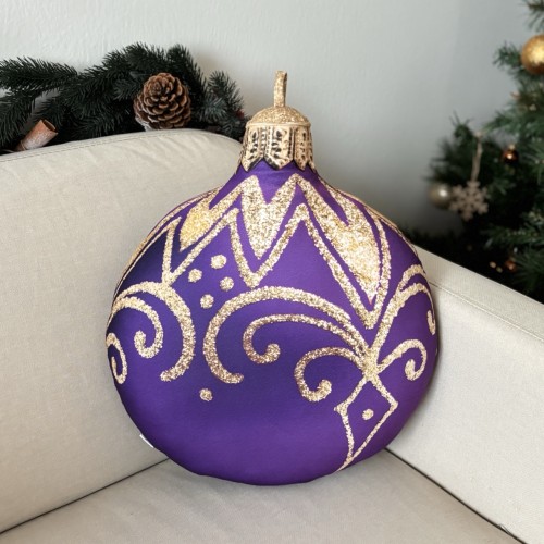 Poduszka w kształcie Bombki purpurowy fiolet