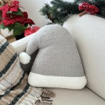 Poduszka w kształcie czapki Mikołaja szara boucle