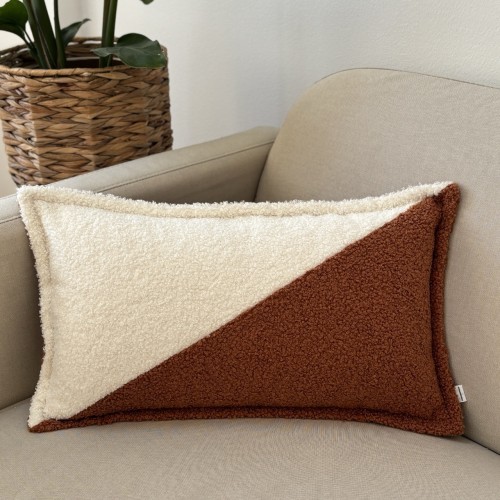 Poduszka prostokątna boucle dwukolorowa