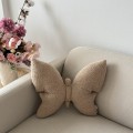 Poduszka dekoracyjna boucle motyl beżowa