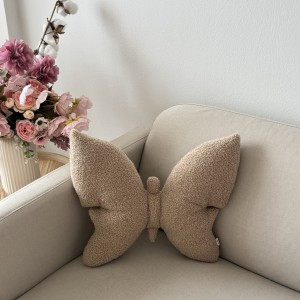 Poduszka dekoracyjna Motyl boucle beżowa