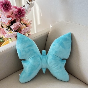 Poduszka dekoracyjna Motyl pastelowy jasny turkus